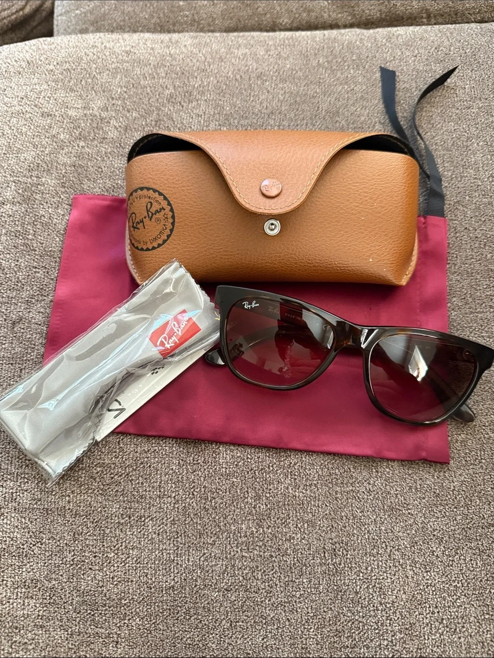 Ray-Ban Polished Light Havana Brown Gradient Lenses